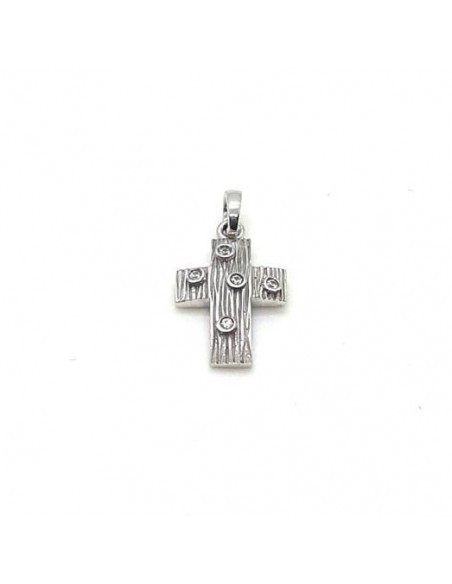 Λευκόχρυσος σταυρός σε Κ14 με ζιργκόν