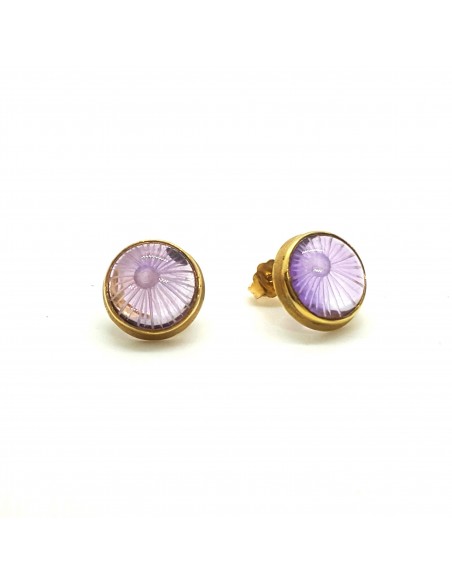 Σκουλαρίκια Χειροποίητα με Αμέθυστο