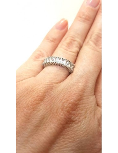 Δαχτυλίδι λευκόχρυσο Κ14 σειρέ
