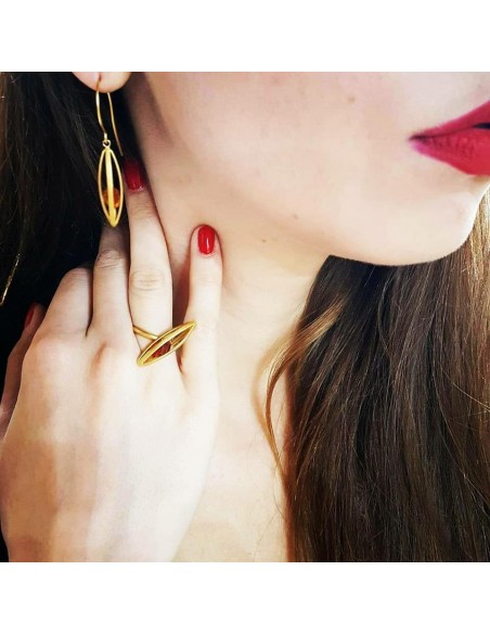 Δαχτυλίδι Χειροποίητο 18 Καράτια με Σιτρίν