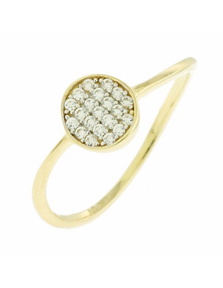 Δαχτυλίδι κύκλος σε χρυσό Κ14 με πέτρες ζιργκόν