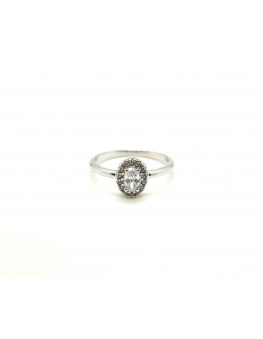 Δαχτυλίδι λευκόχρυσο 14 καρατίων με λευκές πέτρες ζιργκόν