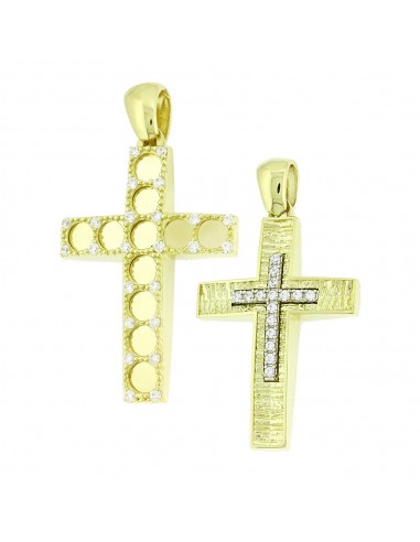 Σταυρός σε χρυσό 585- Κ14 με πέτρες ζιργκόν