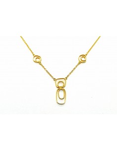 Διπλό κολιέ σε χρυσό Κ14 με κύκλους