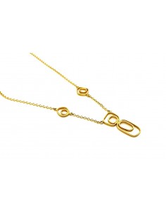 Διπλό κολιέ σε χρυσό Κ14 με κύκλους 2