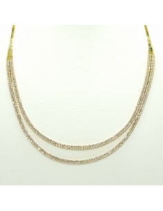 Κολιέ διπλη ριβιέρα σε χρυσό Κ14