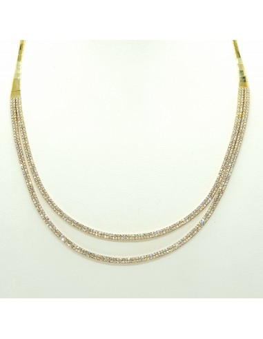 Κολιέ διπλη ριβιέρα σε χρυσό Κ14
