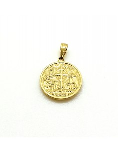 Φυλαχτό Κωνσταντινάτο σε χρυσό 14 καρατίων με ζιργκόν πέτρες 2