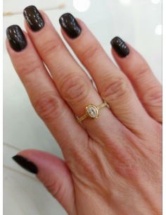 Δαχτυλίδι σε χρυσό 14 καρατίων με ζιργκόν πέτρες 2