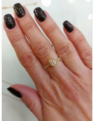 Δαχτυλίδι σε χρυσό 14 καρατίων με ζιργκόν πέτρες