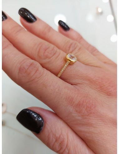 Δαχτυλίδι σε χρυσό 14 καρατίων με ζιργκόν πέτρες