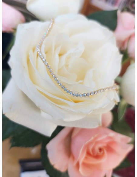 Βραχιόλι σε χρυσό 14 - ριβιέρα με ζιργκόν πέτρες