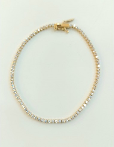 Βραχιόλι σε χρυσό 14 - ριβιέρα με ζιργκόν πέτρες