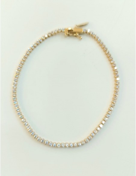 Βραχιόλι σε χρυσό 14 - ριβιέρα με ζιργκόν πέτρες