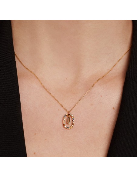 Κολιέ μονόγραμμα O  ασήμι 925 PDpaola