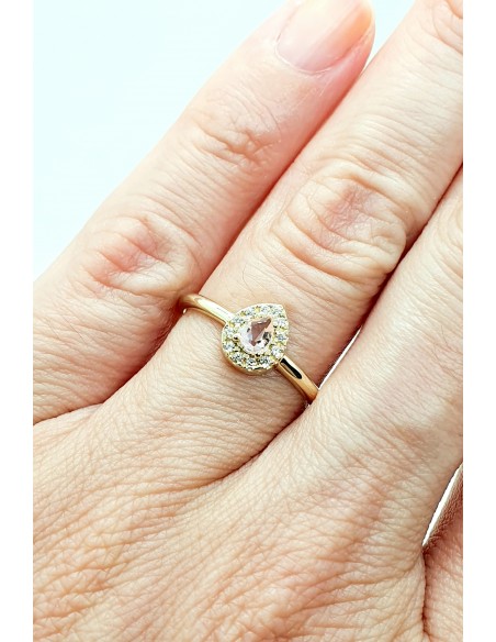 Δαχτυλίδι σε χρυσό 14 καρατίων -  με ζιργκόν πέτρα