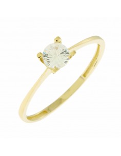 Δαχτυλίδι μονόπετρο με ζιργκόν πέτρα από χρυσό 14 καρατίων
