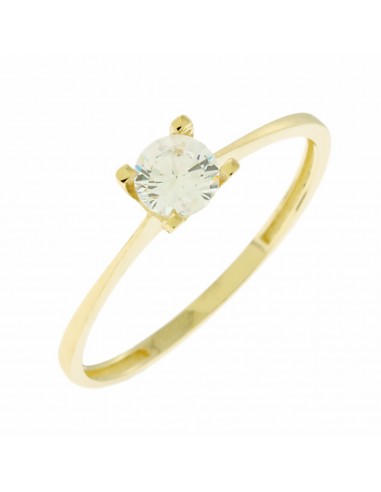 Δαχτυλίδι μονόπετρο με ζιργκόν πέτρα από χρυσό 14 καρατίων