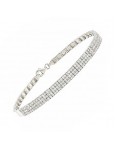 Βραχίολι ριβιέρα από λευκόχρυσο Κ14