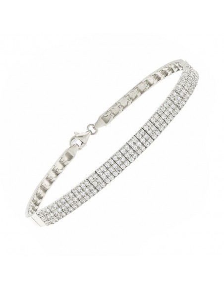Βραχίολι ριβιέρα από λευκόχρυσο Κ14