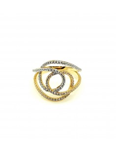 Δαχτυλίδι σε χρυσό 14 καράτια με πέτρες Ζιργκόν