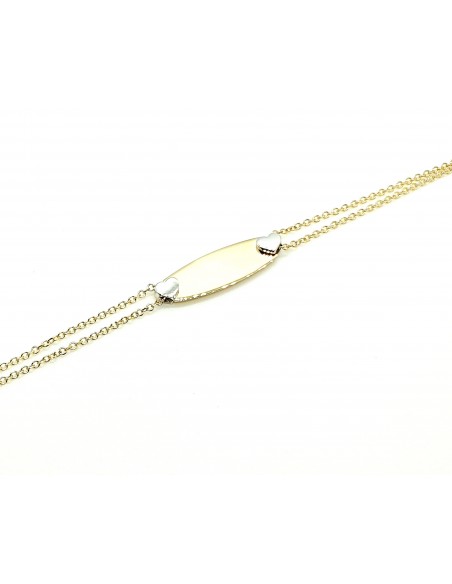 Παιδική ταυτότητα σε χρυσό 9 καρατίων με μάτι και άπειρο