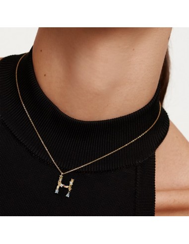 Κολιέ ασημένιο μονόγραμμα H - I am collection