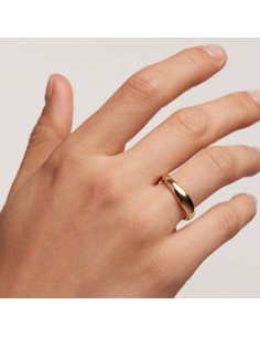 Δαχτυλίδι σε ασήμι 925 λουστρέ PdPaola Pirouette Gold 2