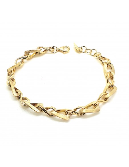 Βραχιόλι σε χρυσό 14 καρατίων με κρίκους λουστρέ