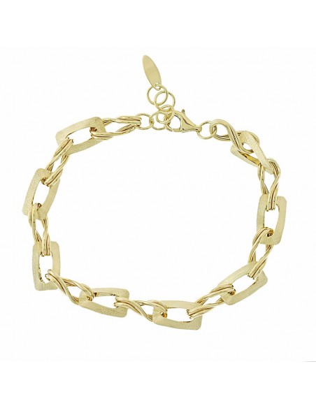 Βραχιόλι σε χρυσό 14 καρατίων με κρίκους λουστρέ