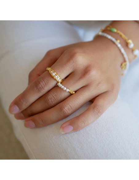 Δαχτυλίδι σε ασήμι 925 με μαργαριταρι Enamel Copenhagen AILANA