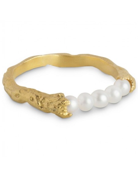 Δαχτυλίδι σε ασήμι 925 με μαργαριταρι Enamel Copenhagen AILANA