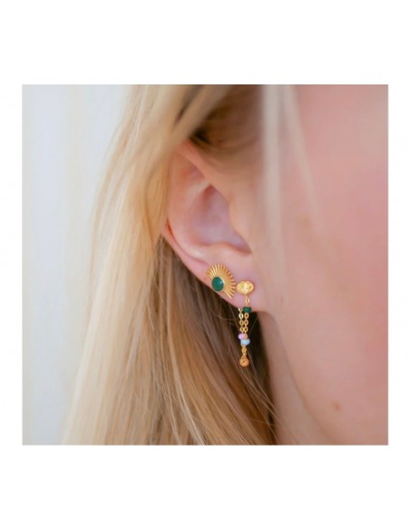 Σκουλαρίκια ασήμι 925 enamel copenhagen SOLEIL